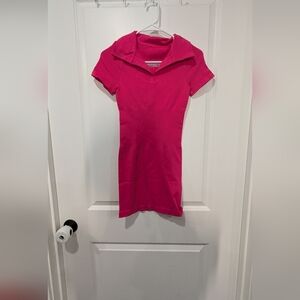 Oqq Pink Polo Mini Dress